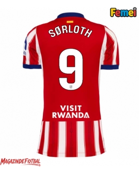 Atletico Madrid Alexander Sorloth #9 Tricou Fotbal Replică 2026-27 Femei Acasa Atletico Madrid Alexander Sorloth #9 Tricou Fotbal Replică 2026-27 Femei Acasa